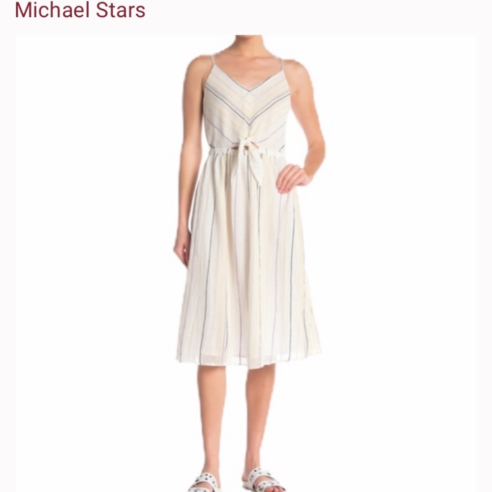 NWOT‎ MICHAEL STARS BEACH STRIPE MIDI DRESS!